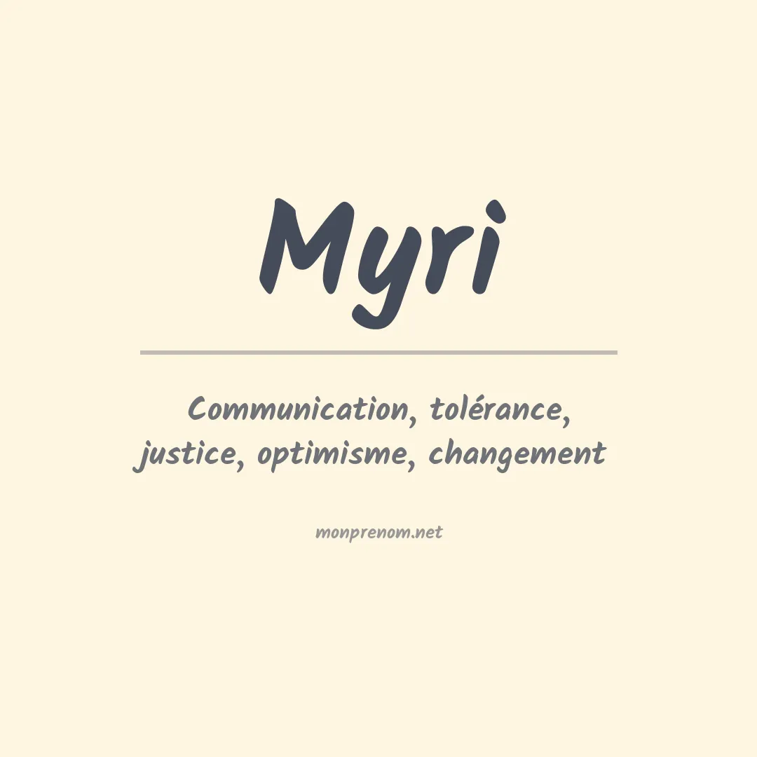 Signification du Prénom Myri Signification du Prénom Myri