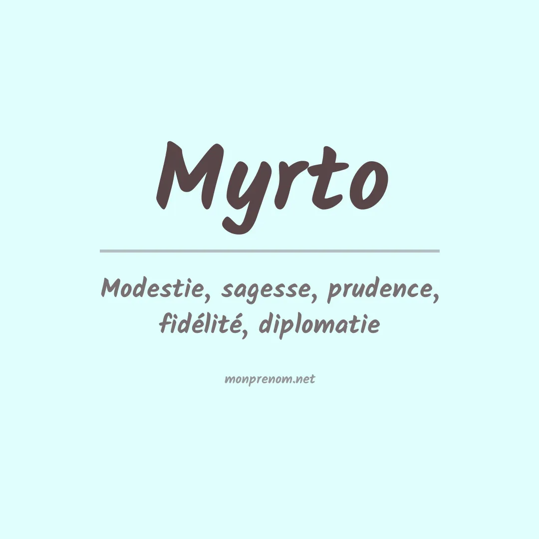 Signification du Prénom Myrto Signification du Prénom Myrto