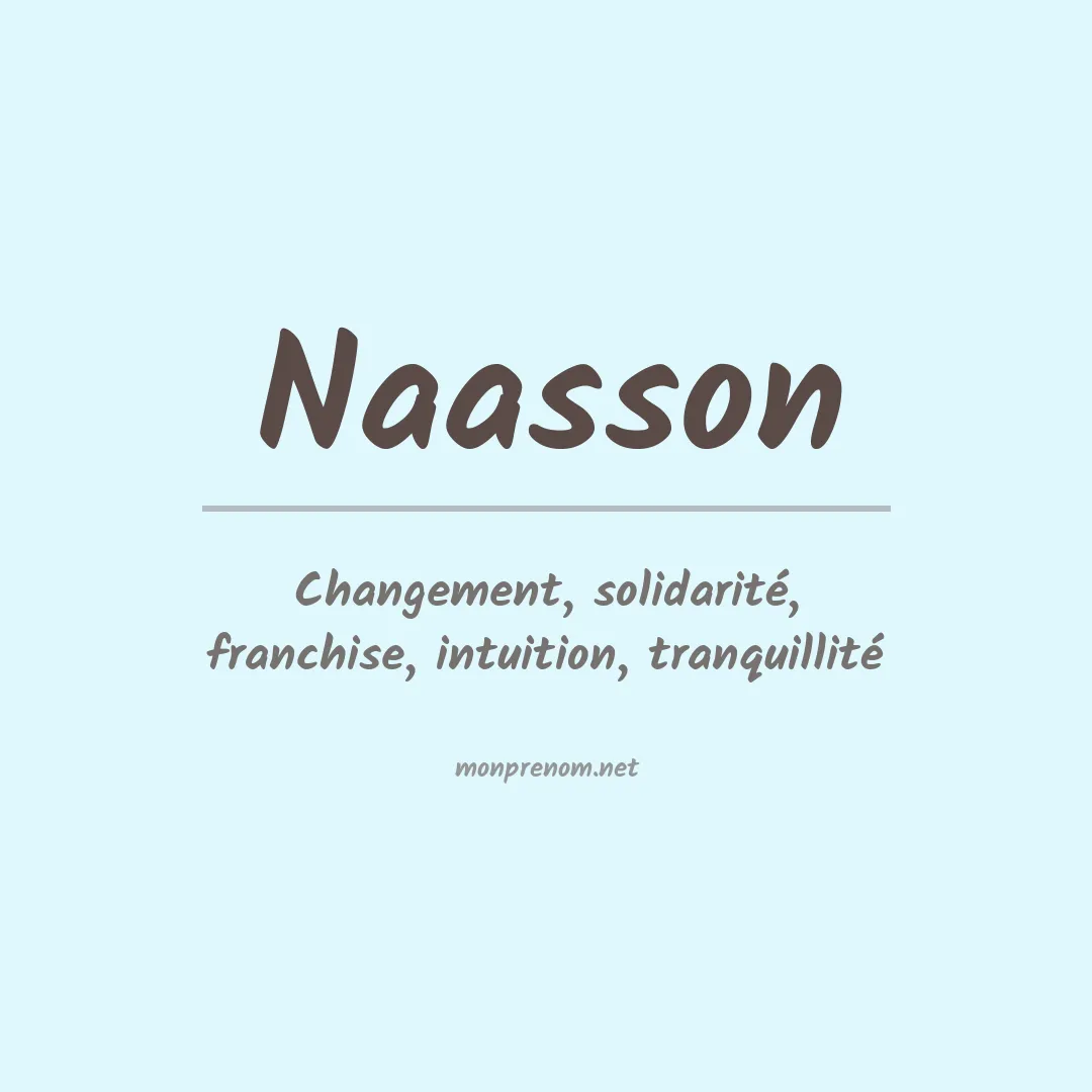 Signification du Prénom Naasson Signification du Prénom Naasson