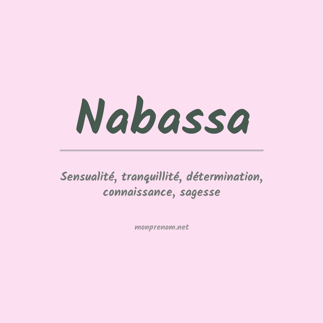 Signification du Prénom Nabassa
