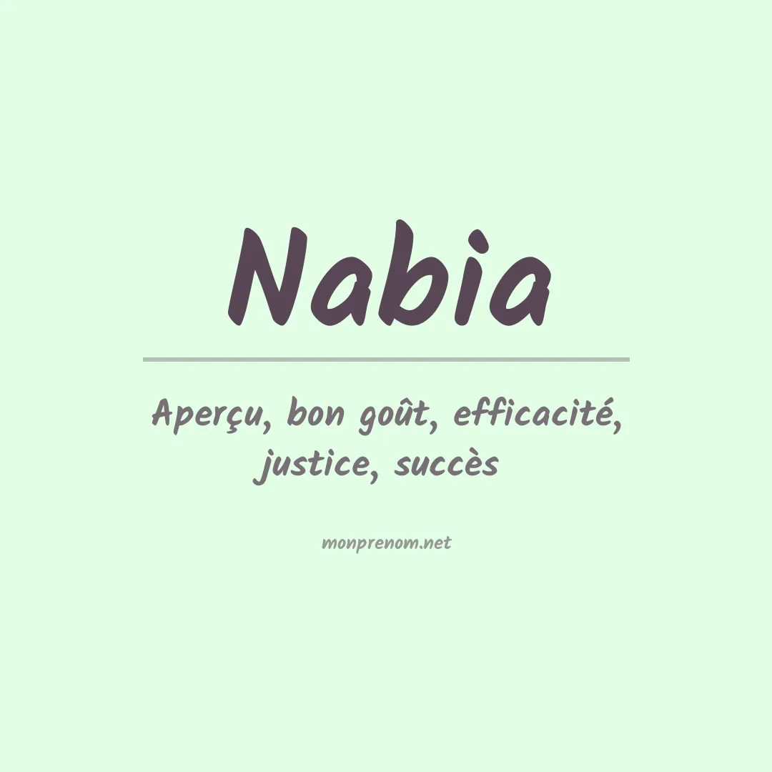 Signification du Prénom Nabia