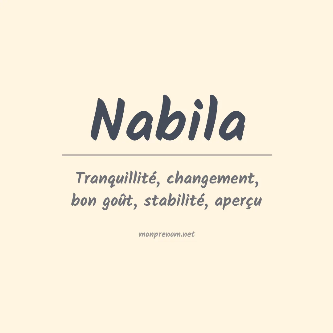 Signification du Prénom Nabila