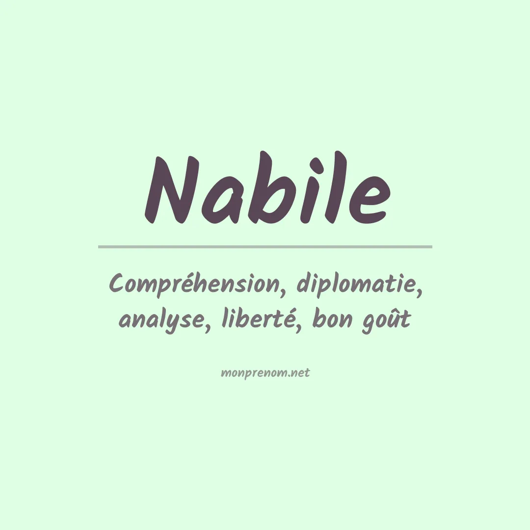 Signification du Prénom Nabile Signification du Prénom Nabile