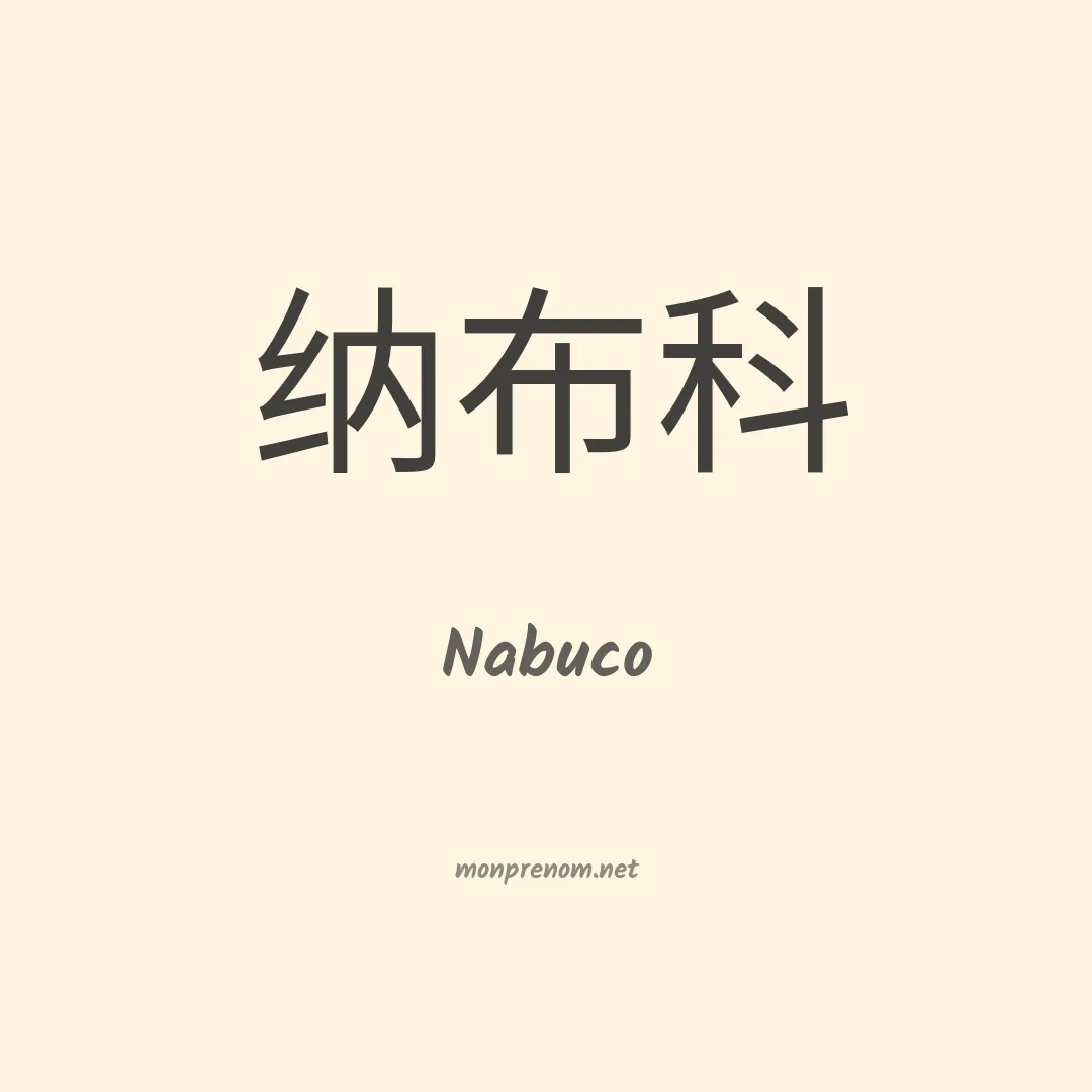 Nabuco en chino