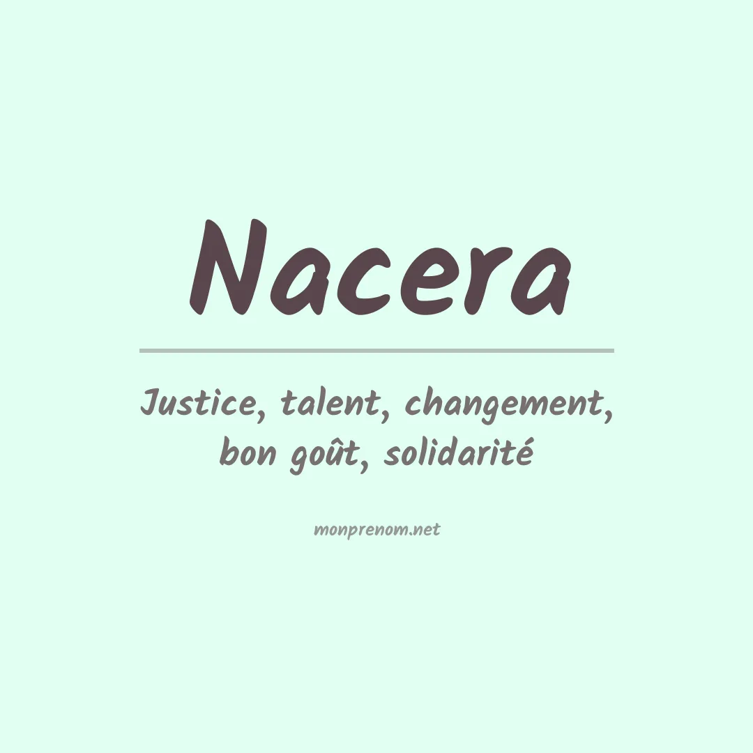 Signification du Prénom Nacera Signification du Prénom Nacera