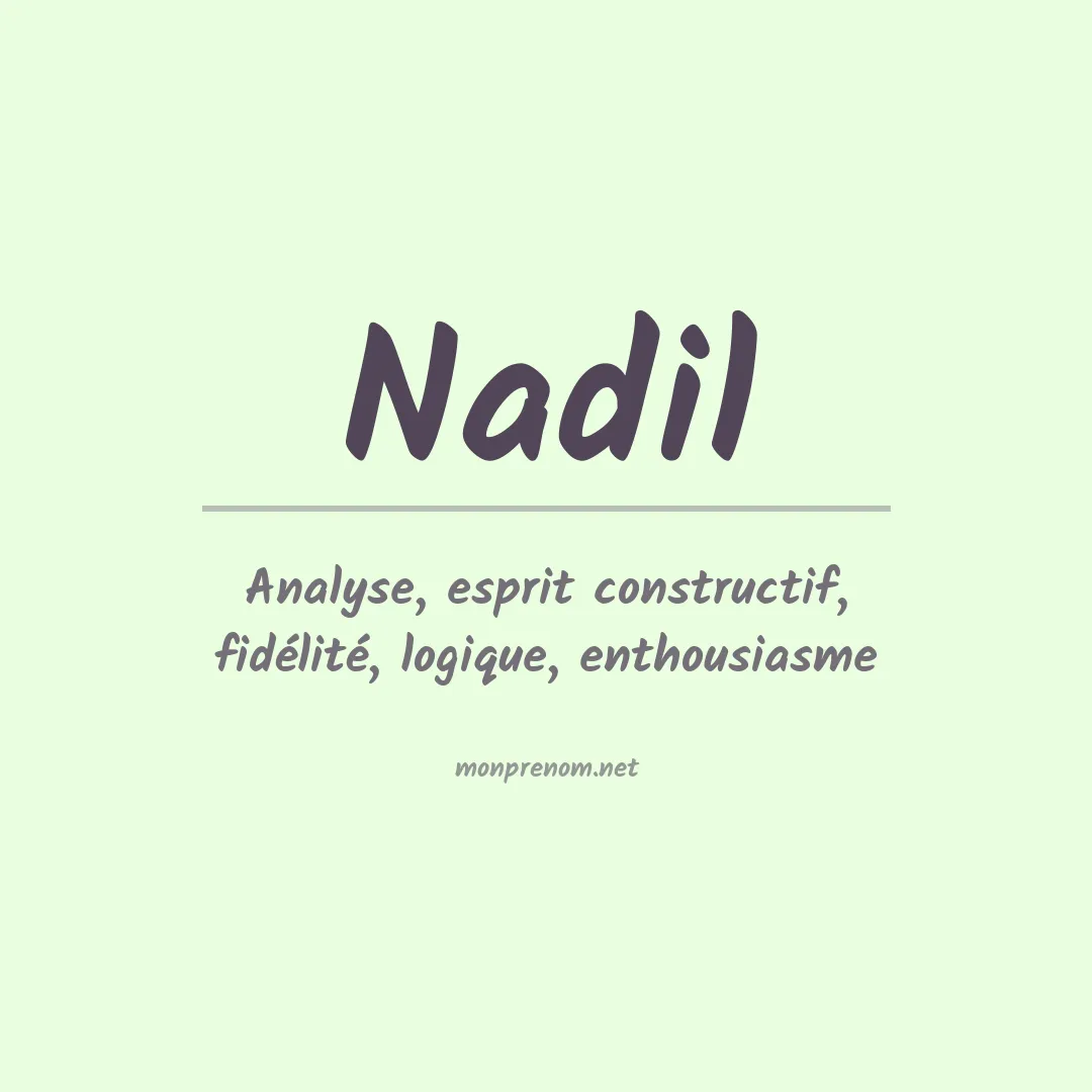 Signification du Prénom Nadil