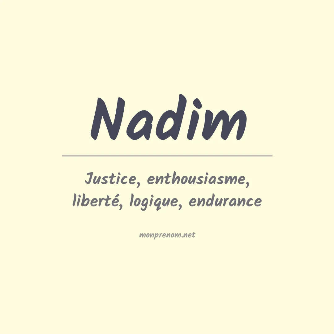 Signification du Prénom Nadim