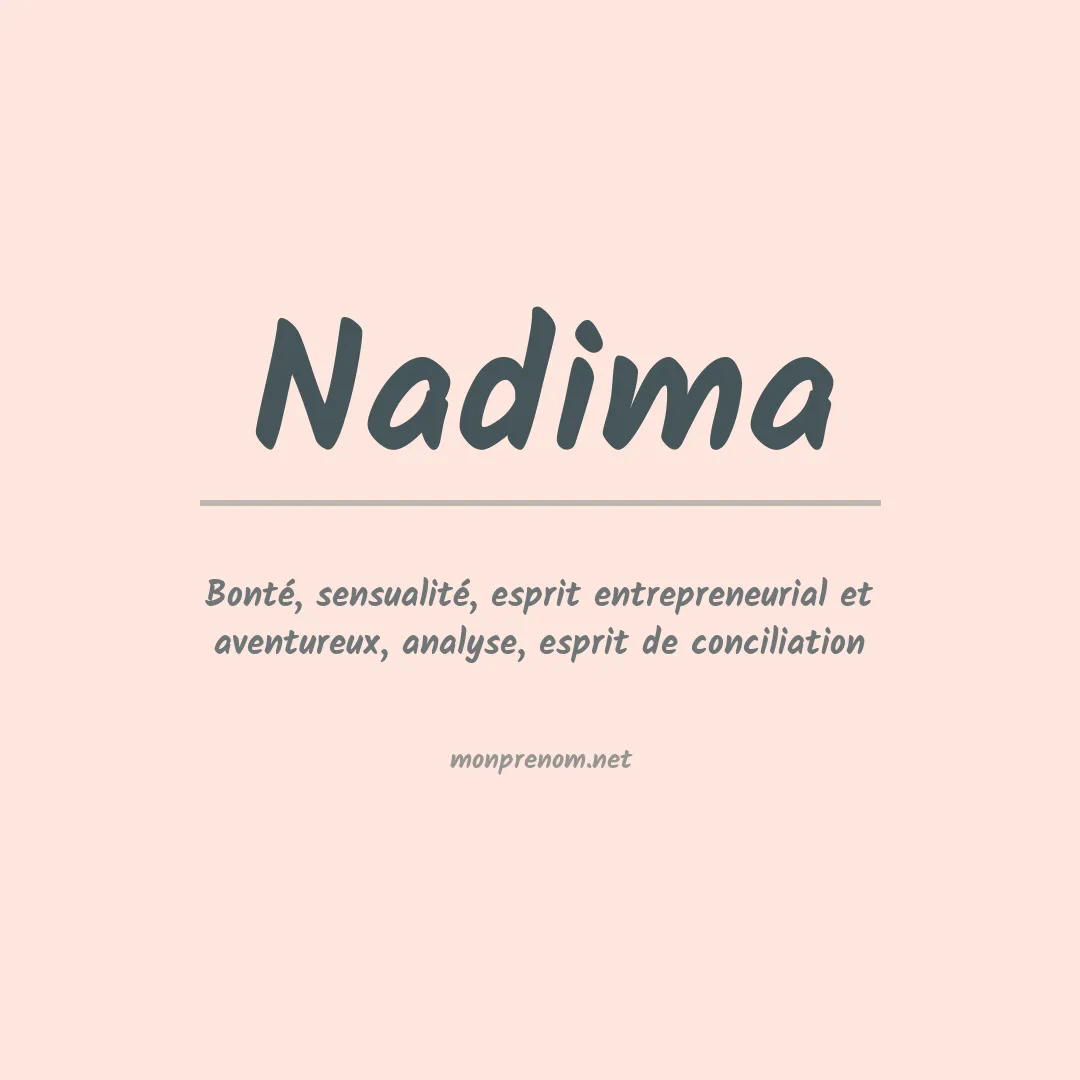 Signification du Prénom Nadima Signification du Prénom Nadima