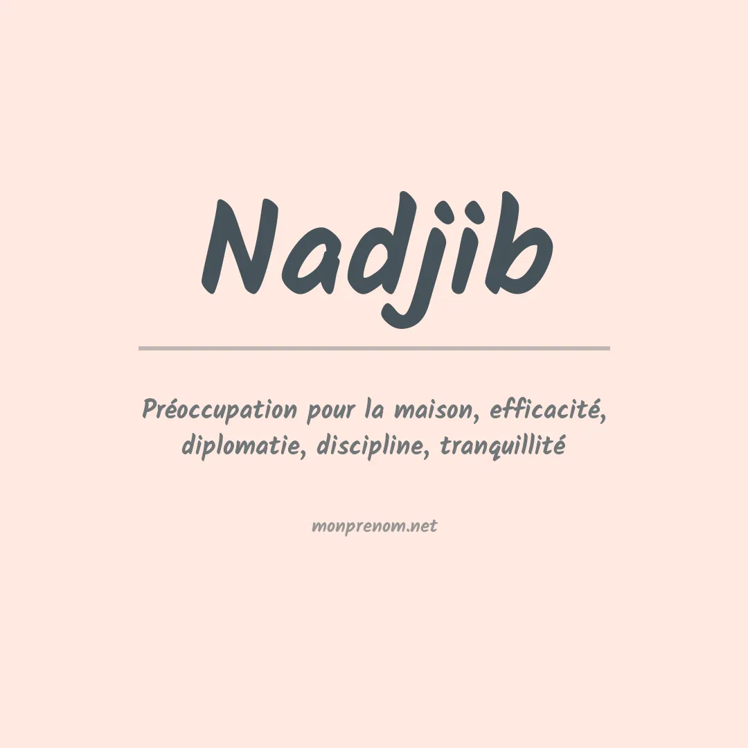 Signification du Prénom Nadjib Signification du Prénom Nadjib