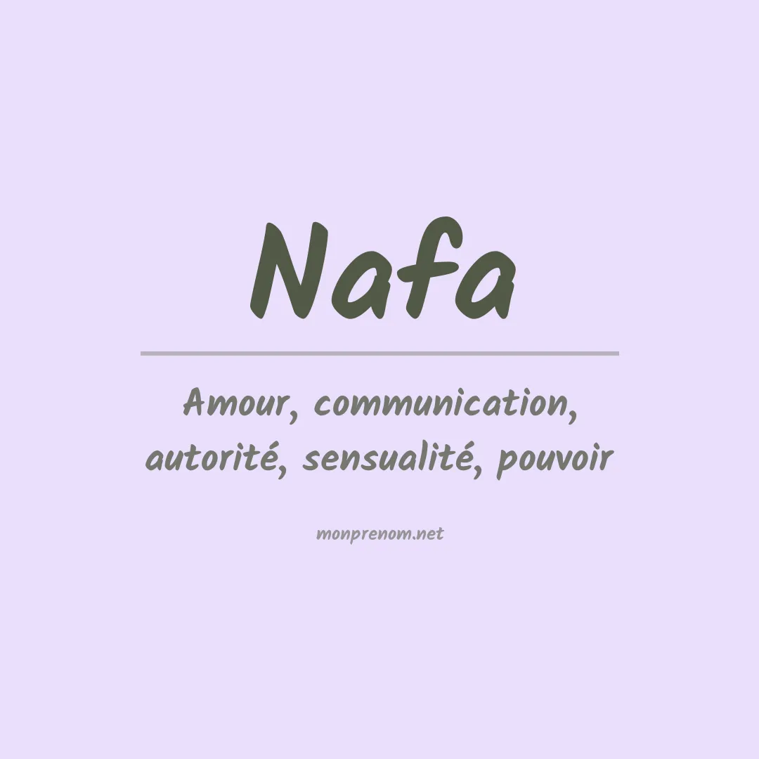 Signification du Prénom Nafa Signification du Prénom Nafa