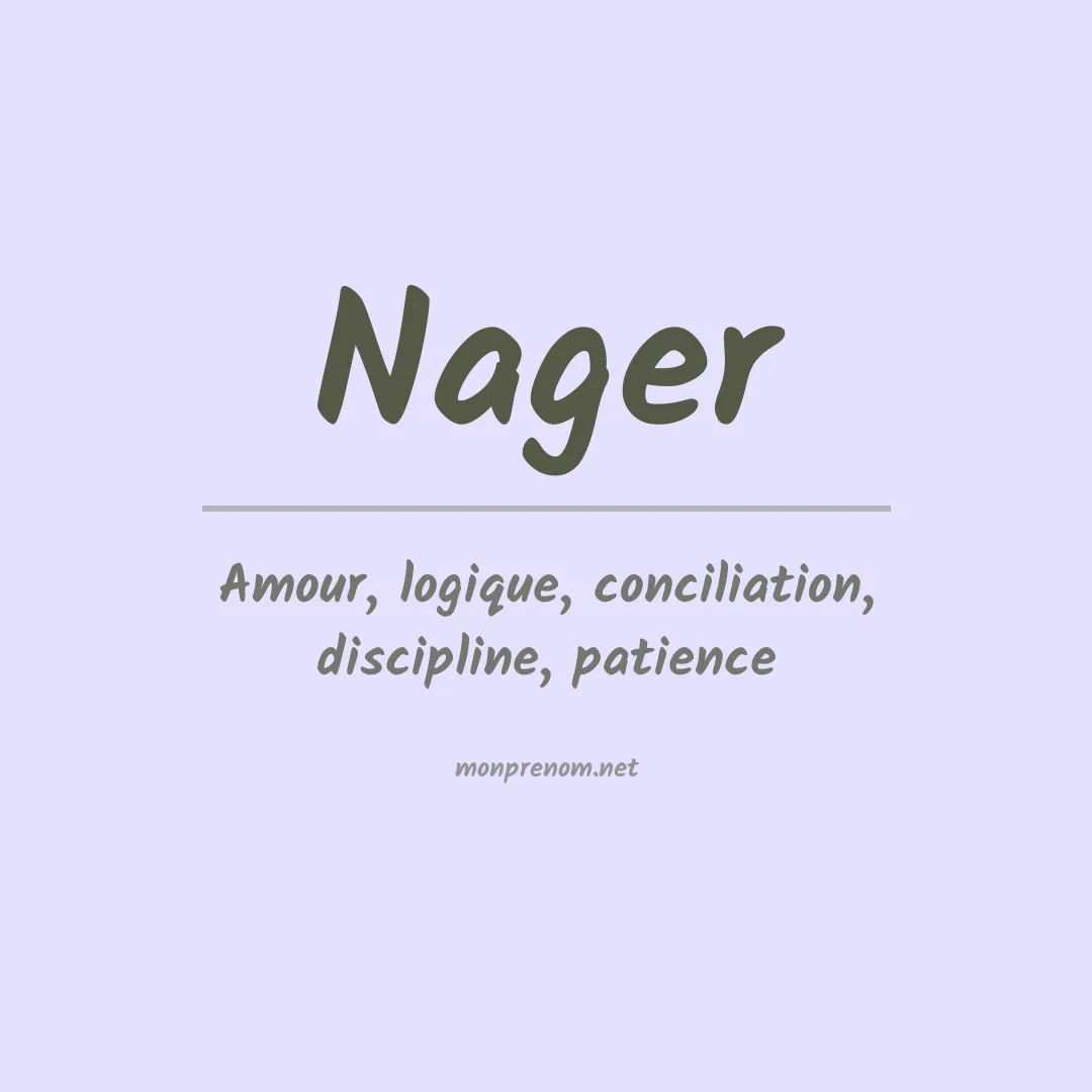 Signification du Prénom Nager