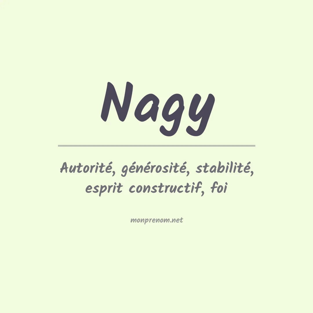 Signification du Prénom Nagy