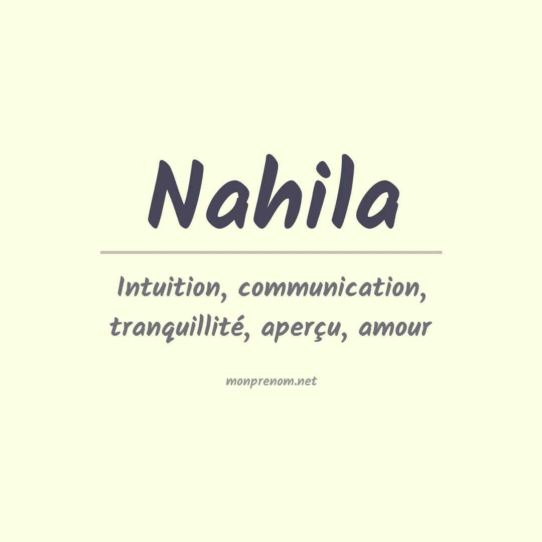 Signification du Prénom Nahila Signification du Prénom Nahila