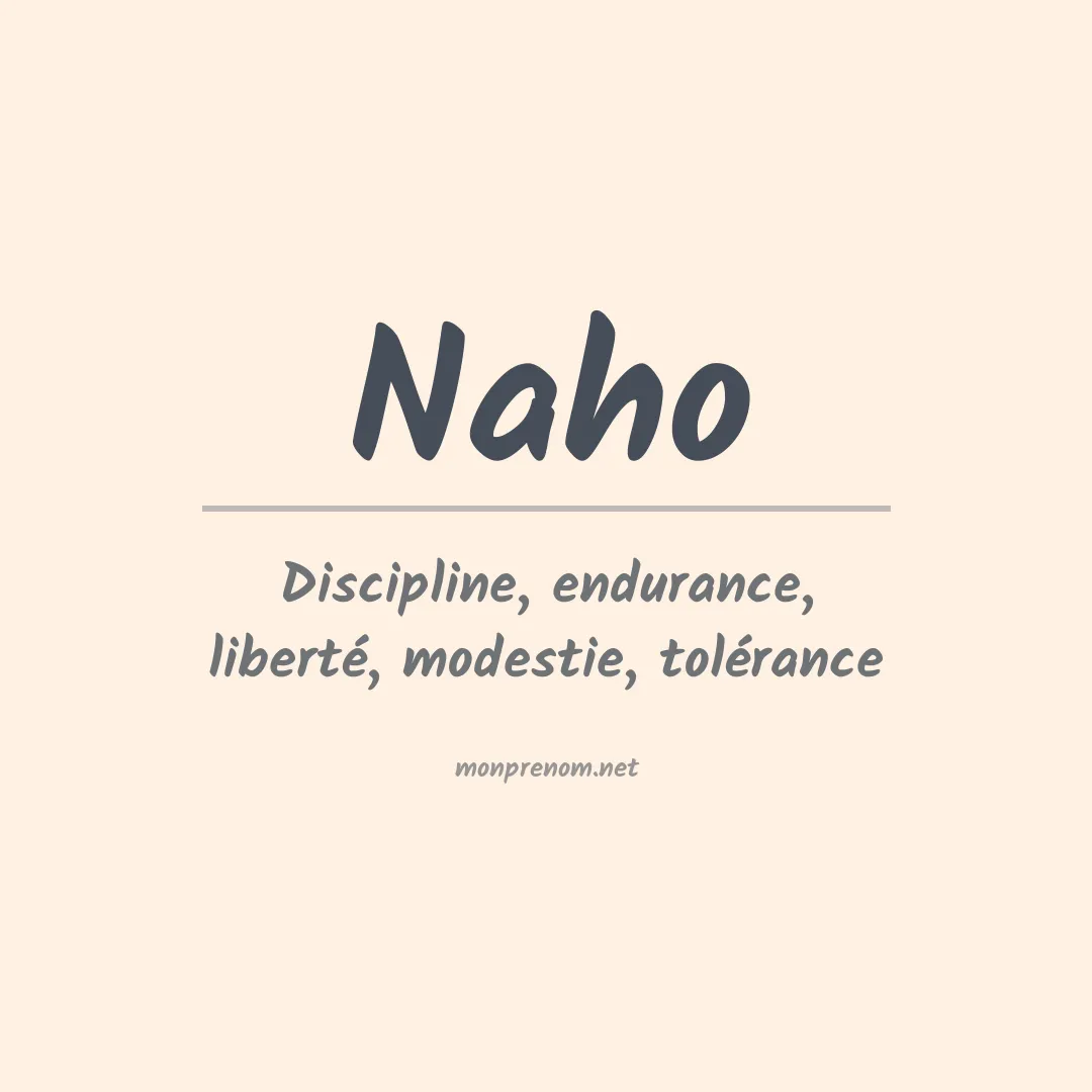 Signification du Prénom Naho