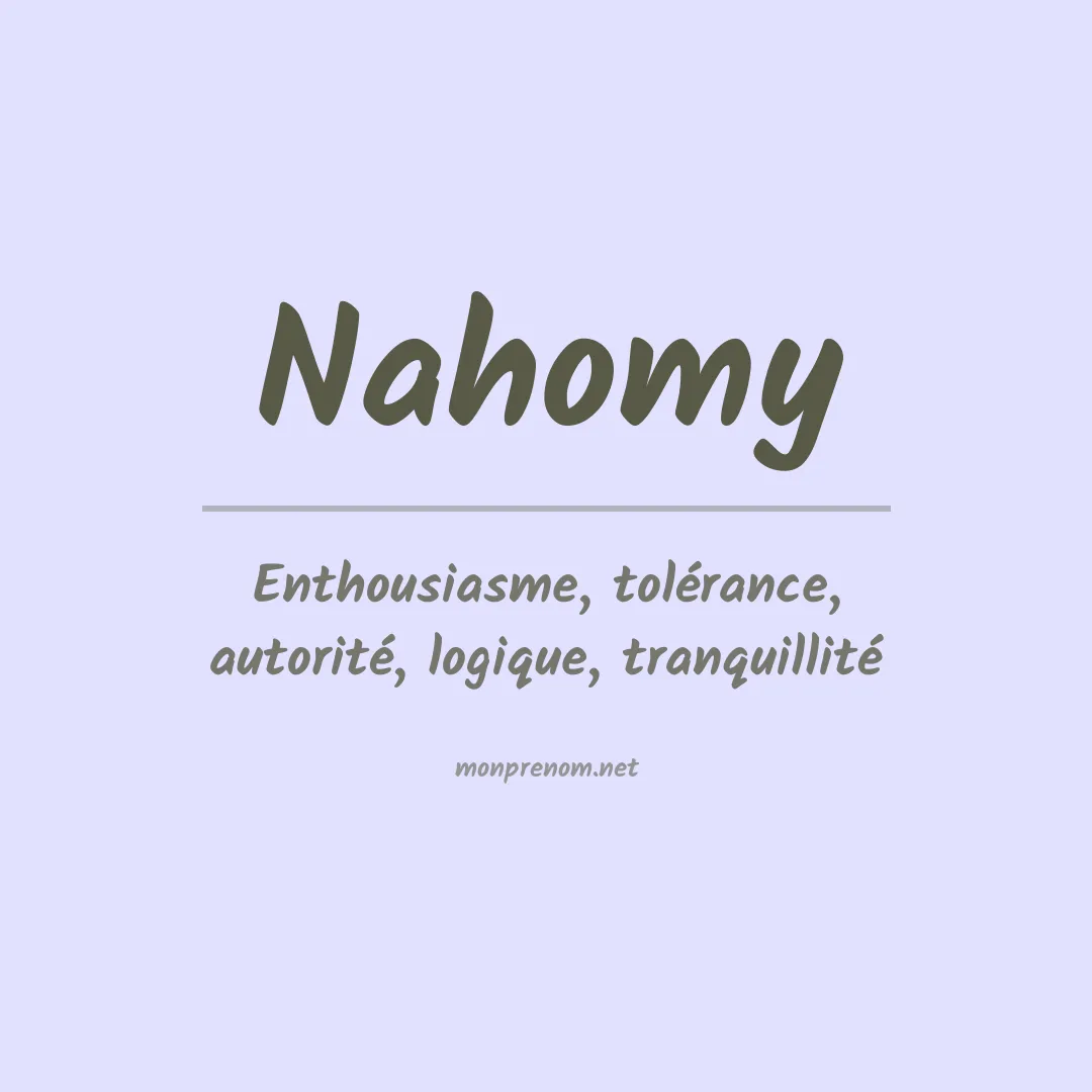 Signification du Prénom Nahomy