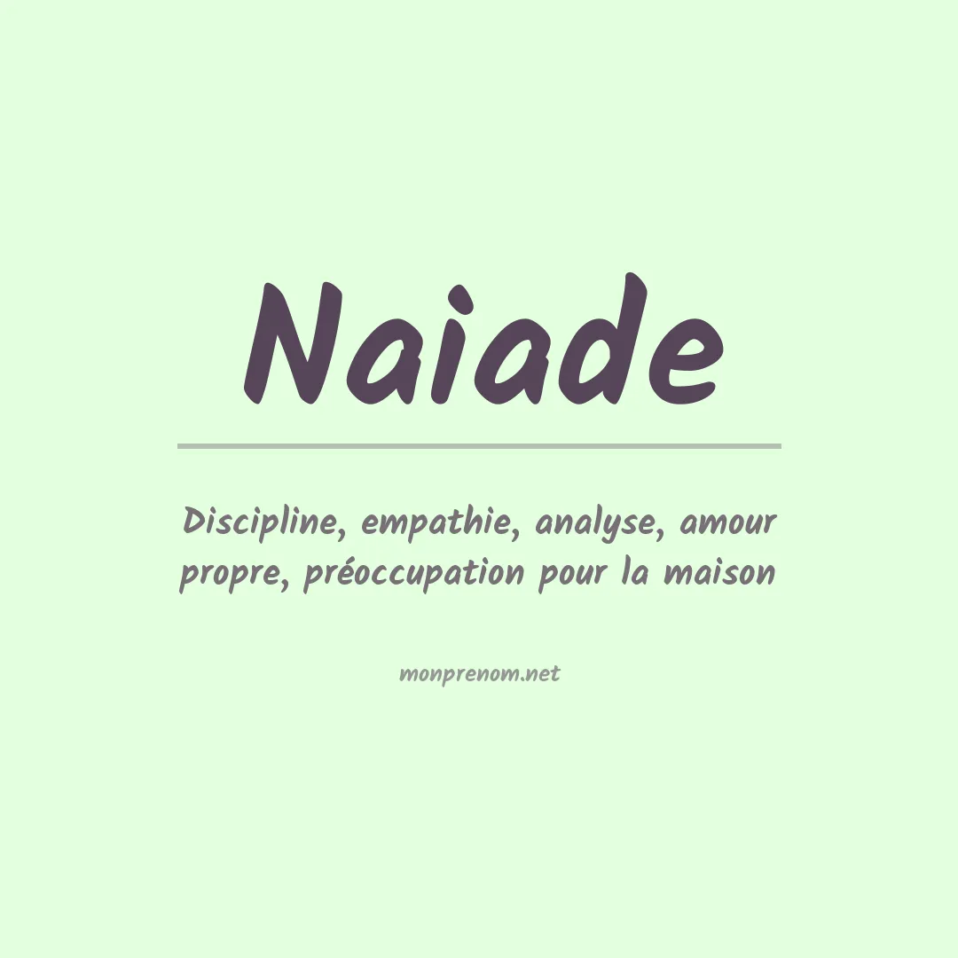 Signification du Prénom Naiade