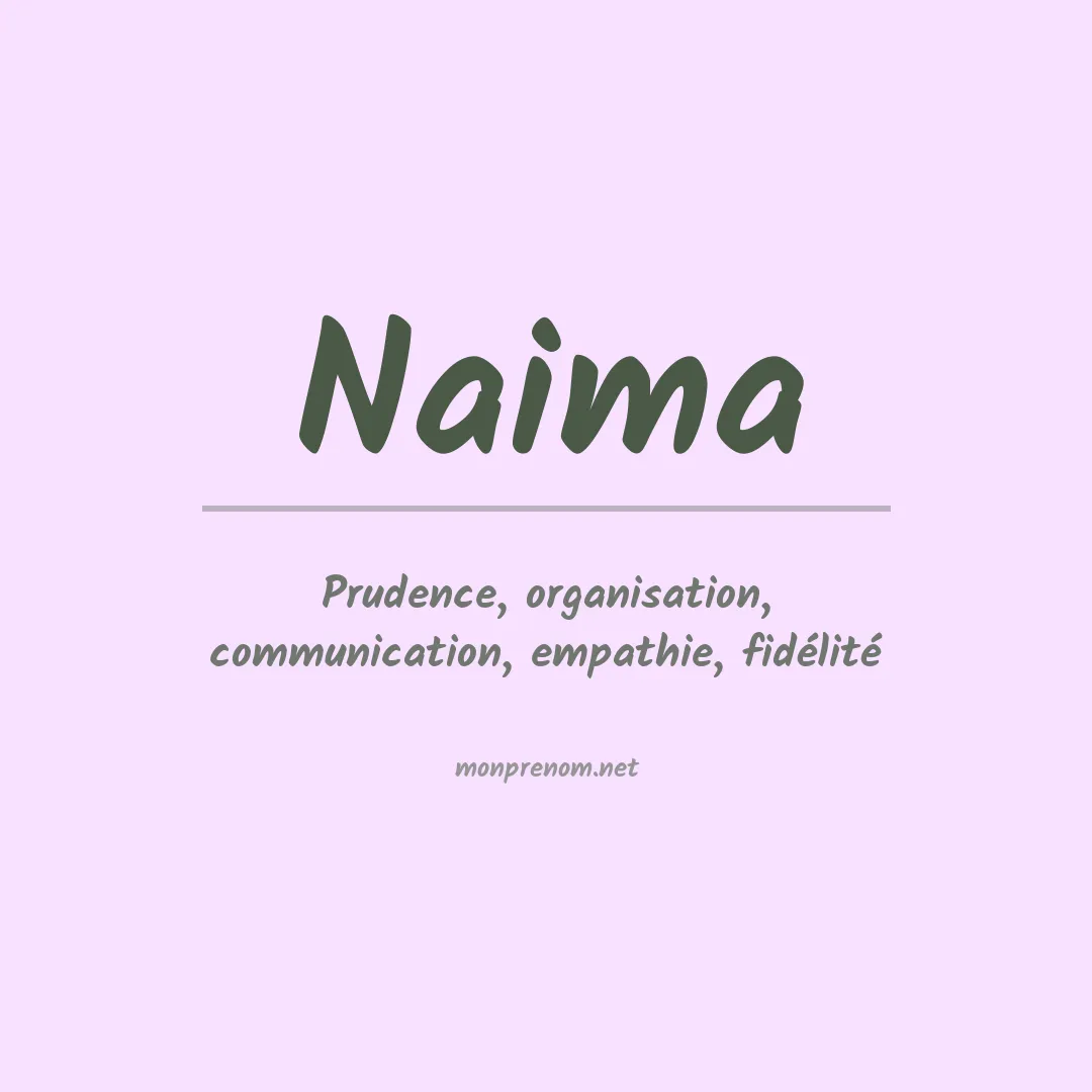 Signification du Prénom Naima