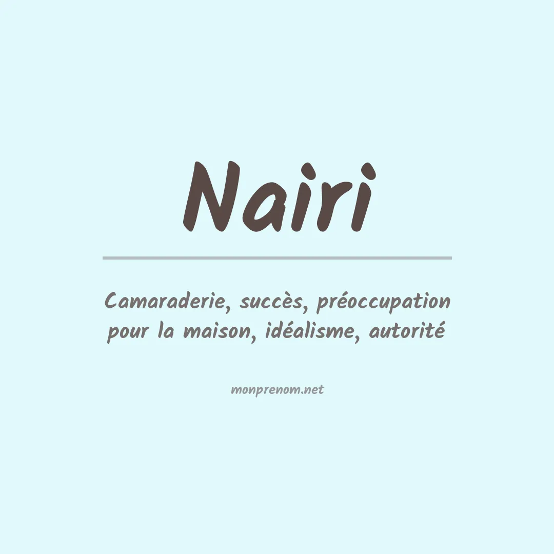 Signification du Prénom Nairi Signification du Prénom Nairi