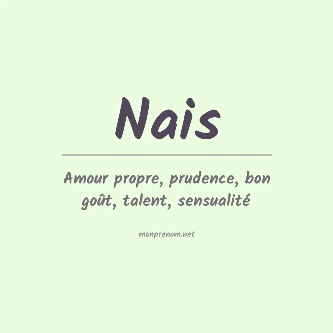 Signification du Prénom Nais Signification du Prénom Nais