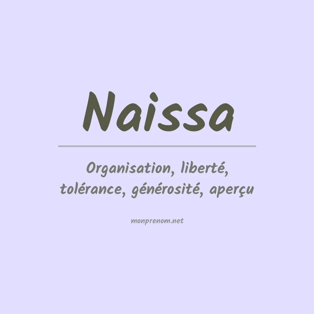 Signification du Prénom Naissa Signification du Prénom Naissa