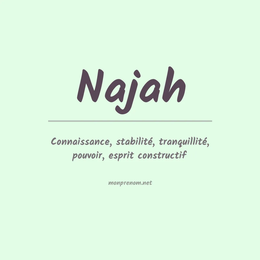 Signification du Prénom Najah