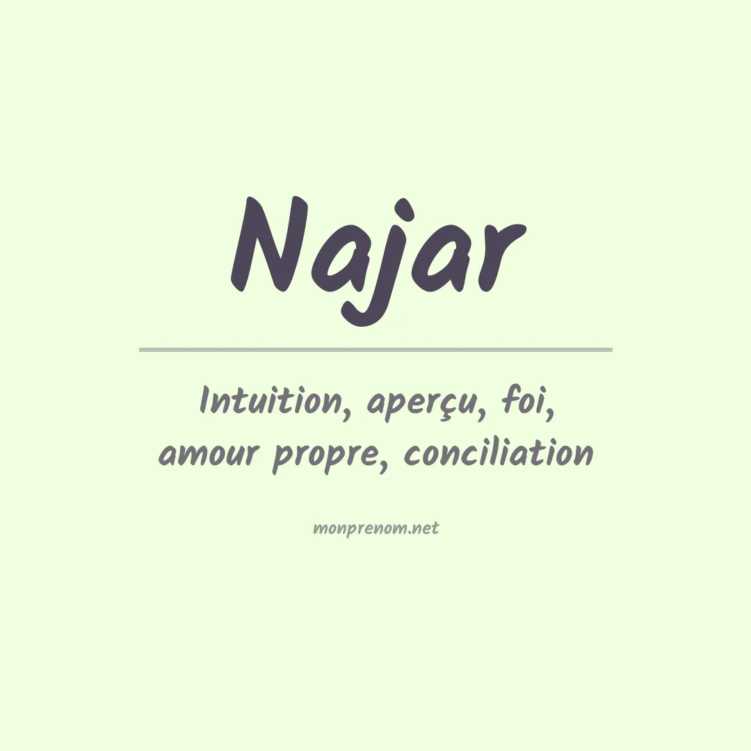 Signification du Prénom Najar