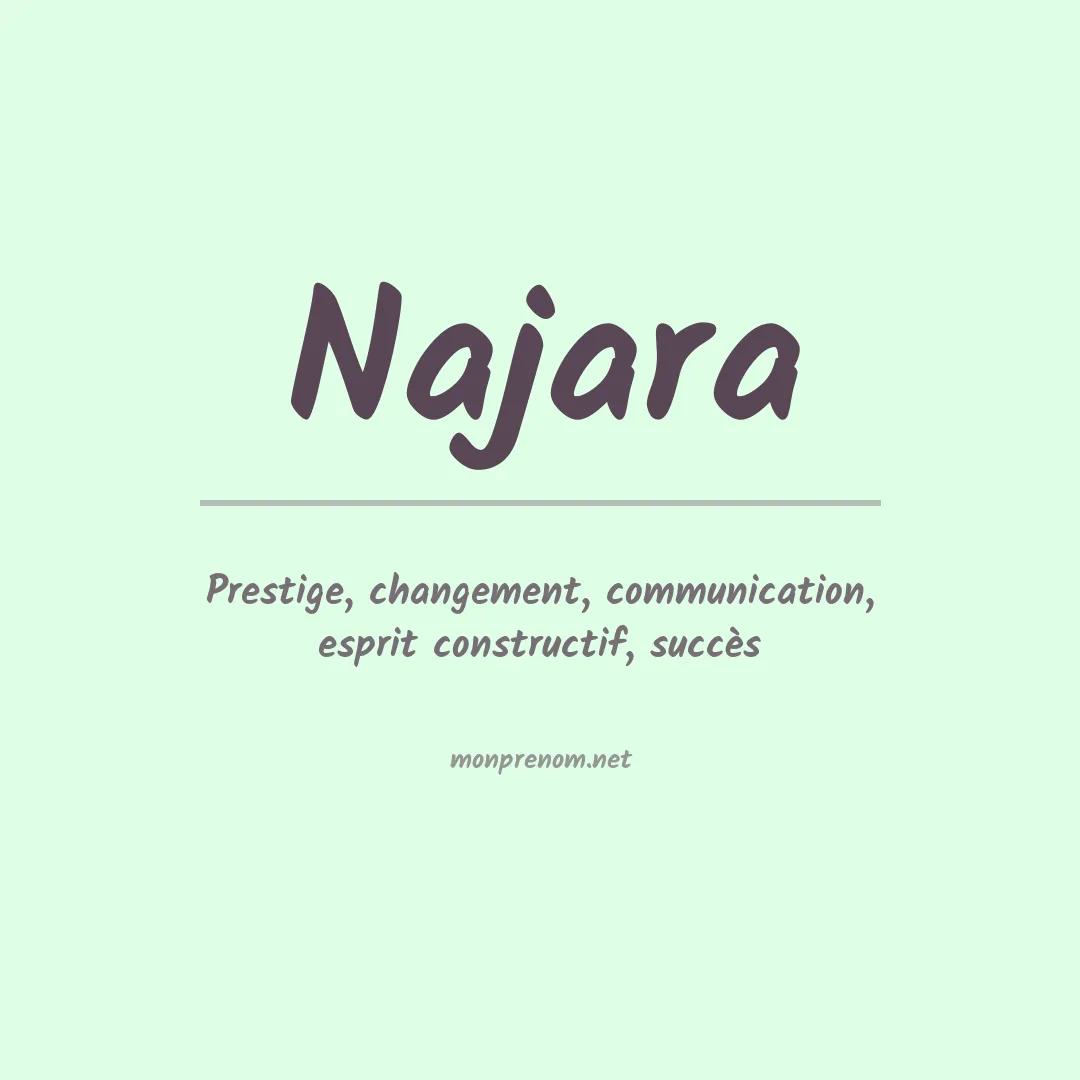 Signification du Prénom Najara Signification du Prénom Najara