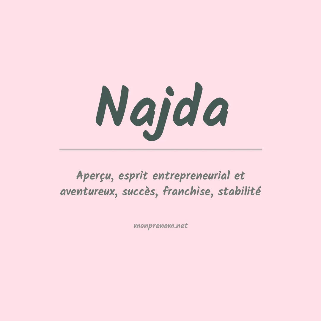 Signification du Prénom Najda Signification du Prénom Najda
