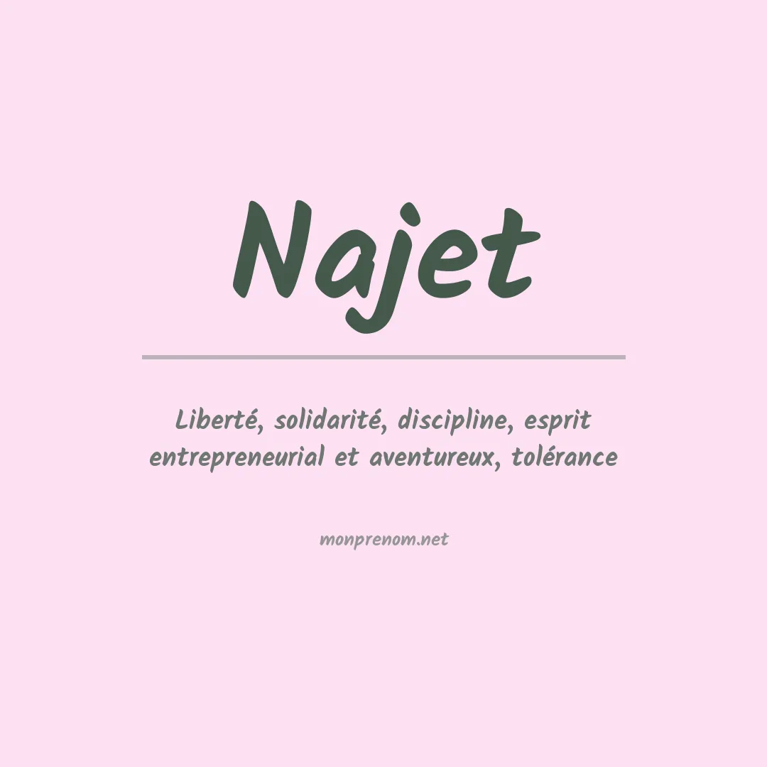 Signification du Prénom Najet