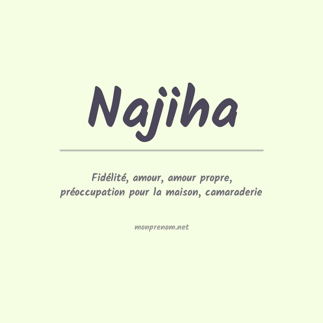 Signification du Prénom Najiha Signification du Prénom Najiha