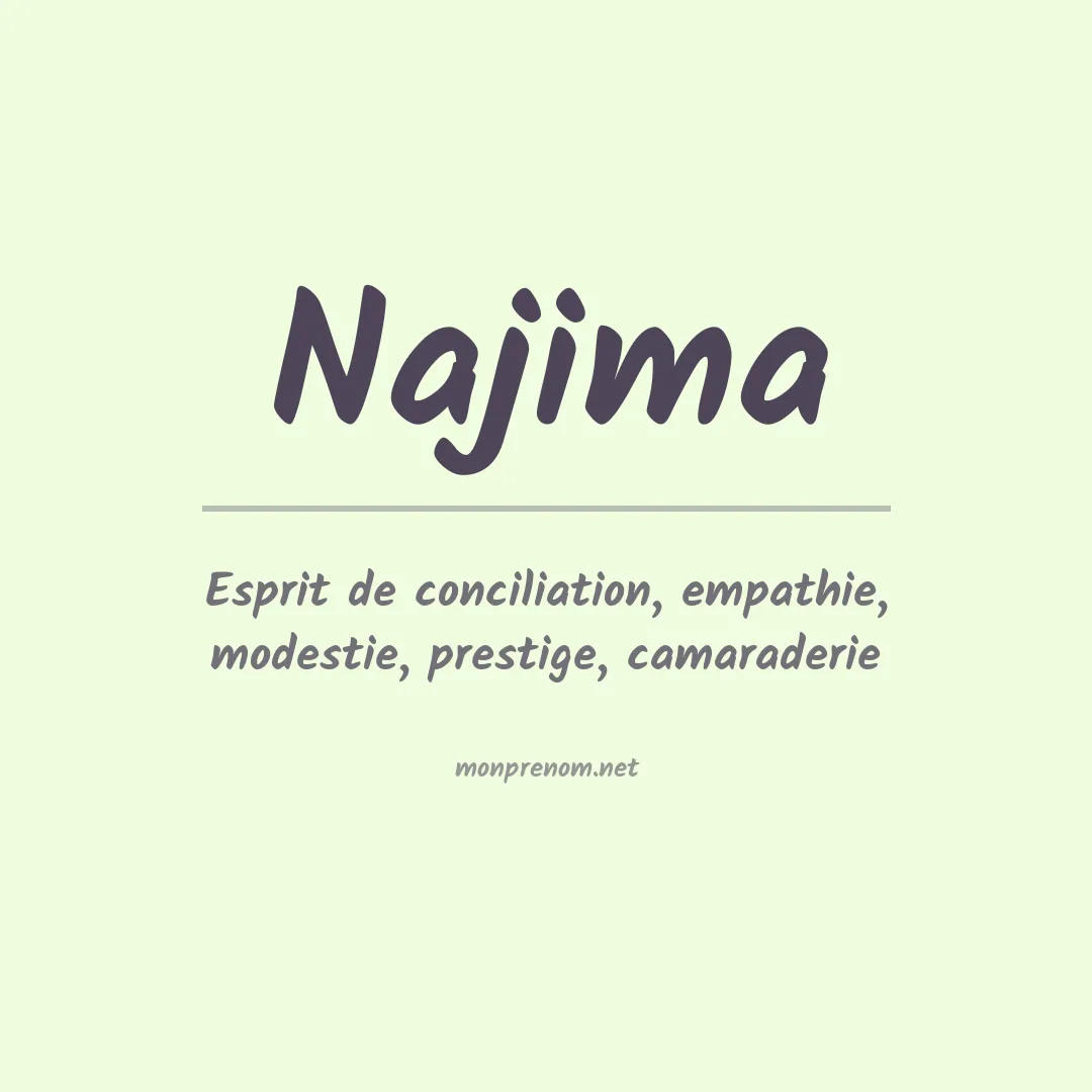 Signification du Prénom Najima Signification du Prénom Najima