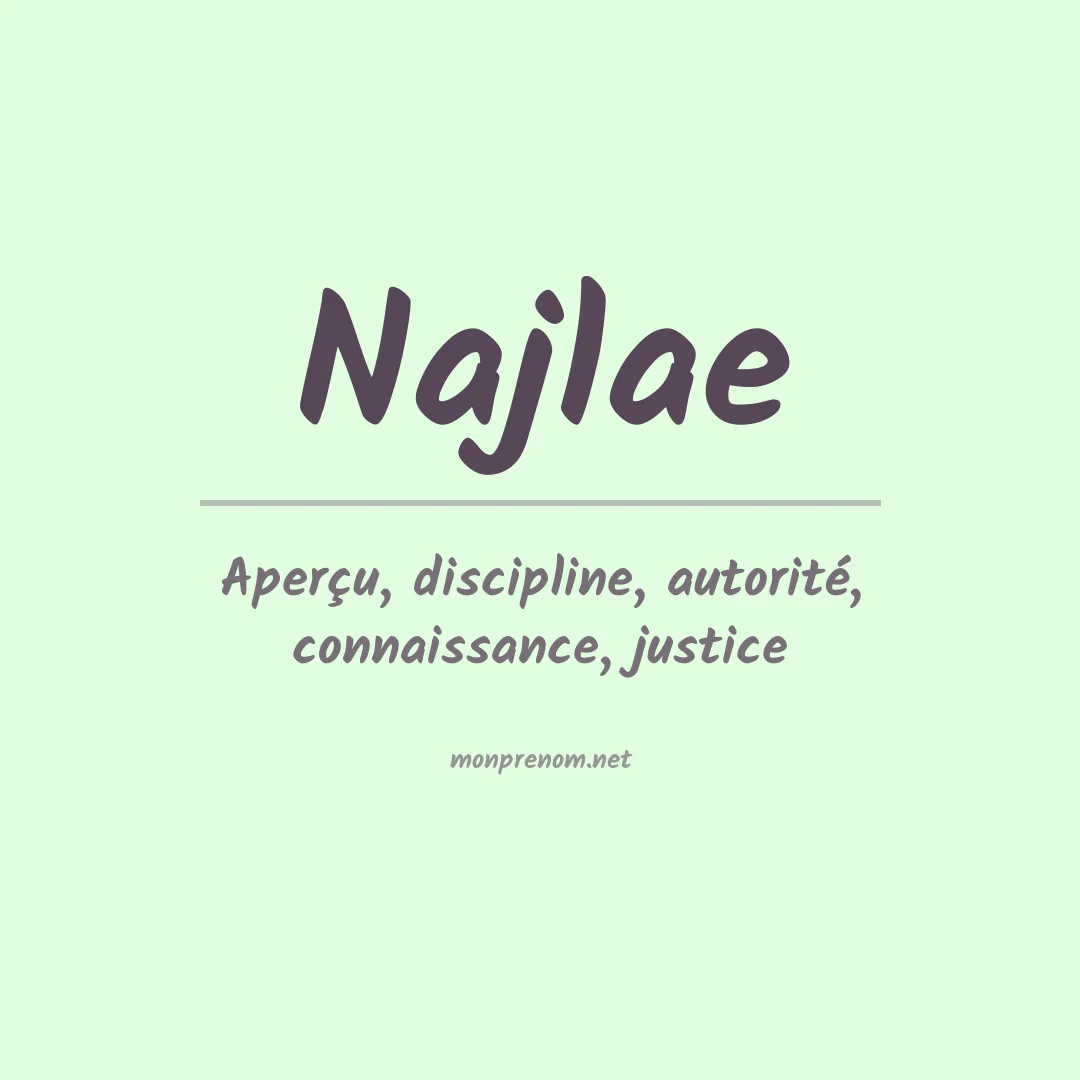 Signification du Prénom Najlae Signification du Prénom Najlae