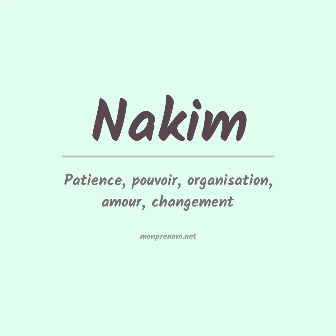 Signification du Prénom Nakim Signification du Prénom Nakim