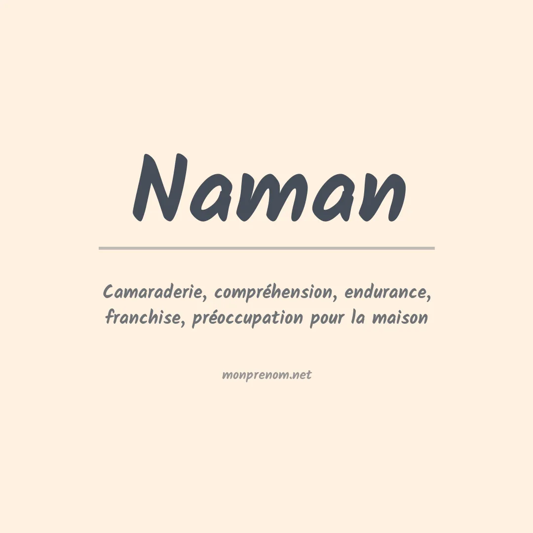 Signification du Prénom Naman