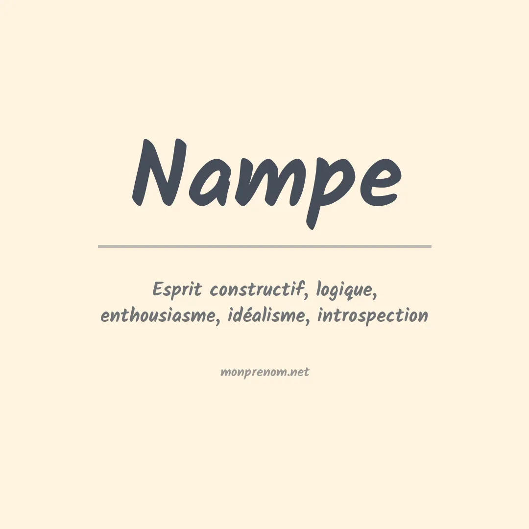 Signification du Prénom Nampe Signification du Prénom Nampe