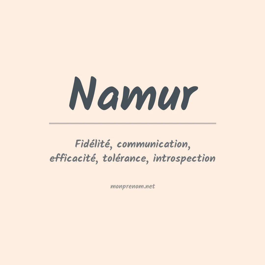 Signification du Prénom Namur Signification du Prénom Namur