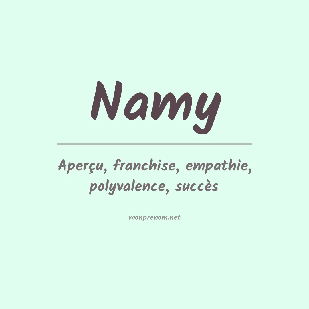 Signification du Prénom Namy