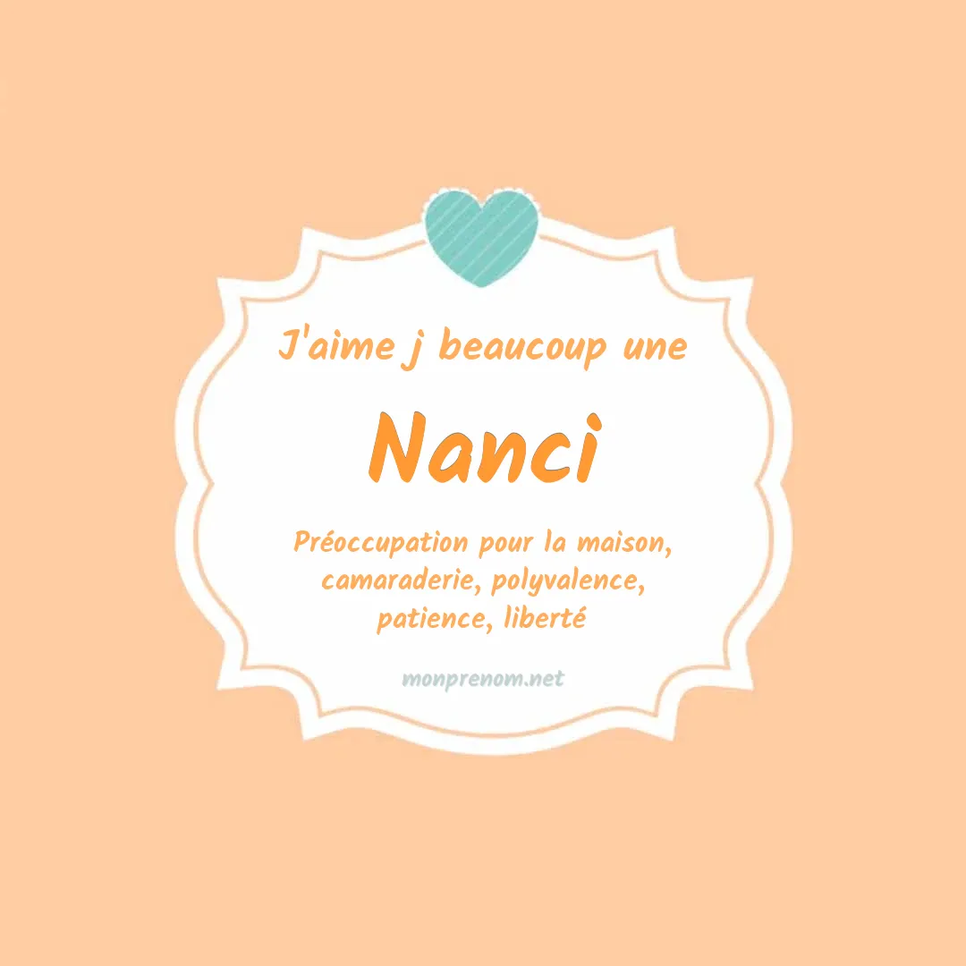 j'aime beaucoup Nanci