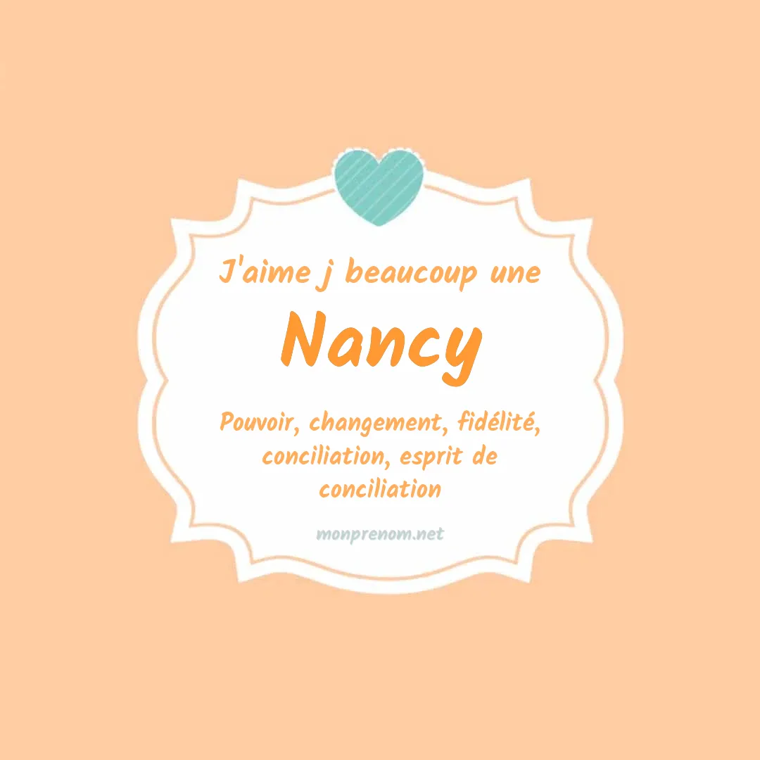 Signification du Pr nom Nancy