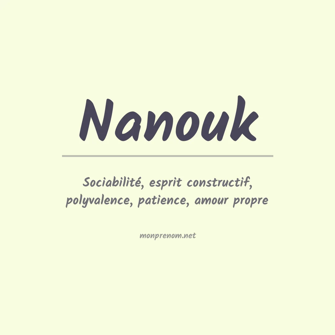 Signification du Prénom Nanouk