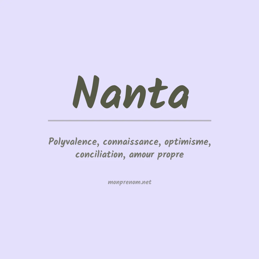 Signification du Prénom Nanta Signification du Prénom Nanta