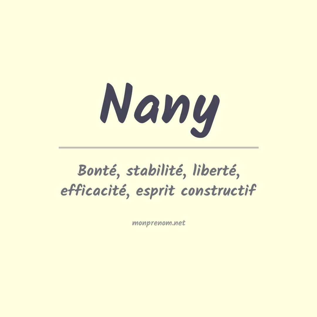 Signification du Prénom Nany