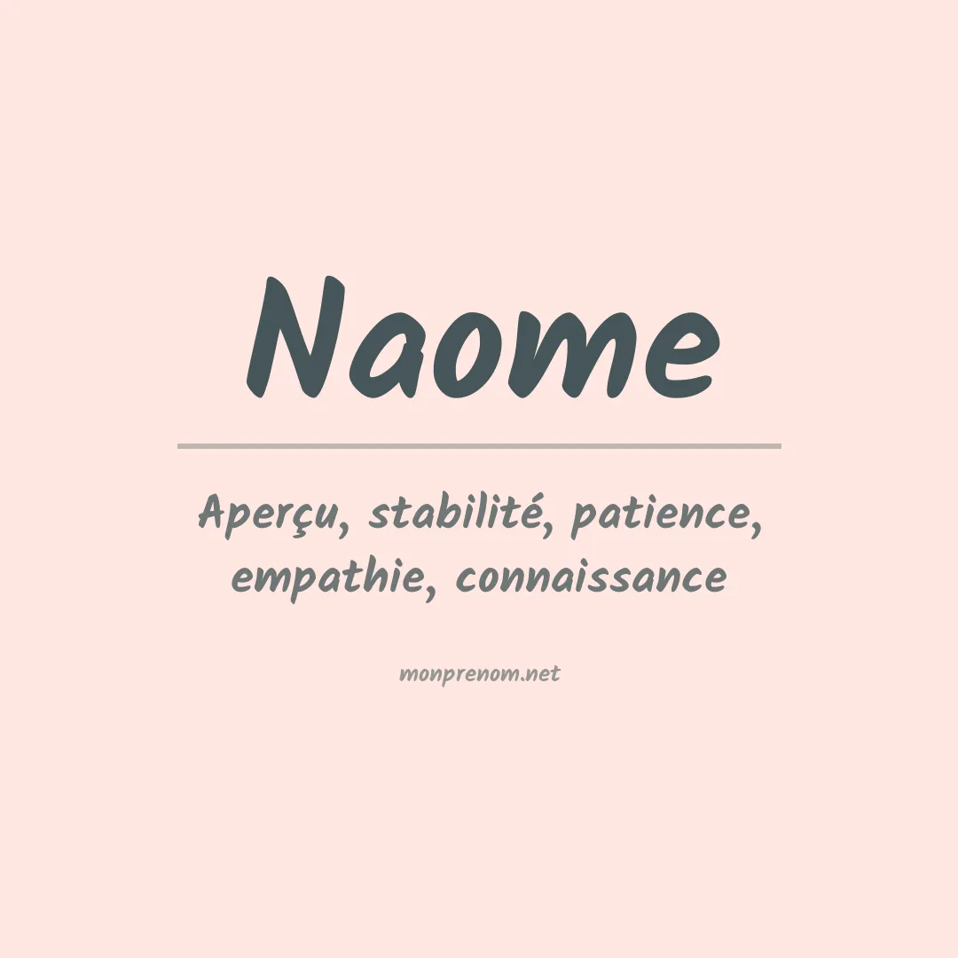 Signification du Prénom Naome