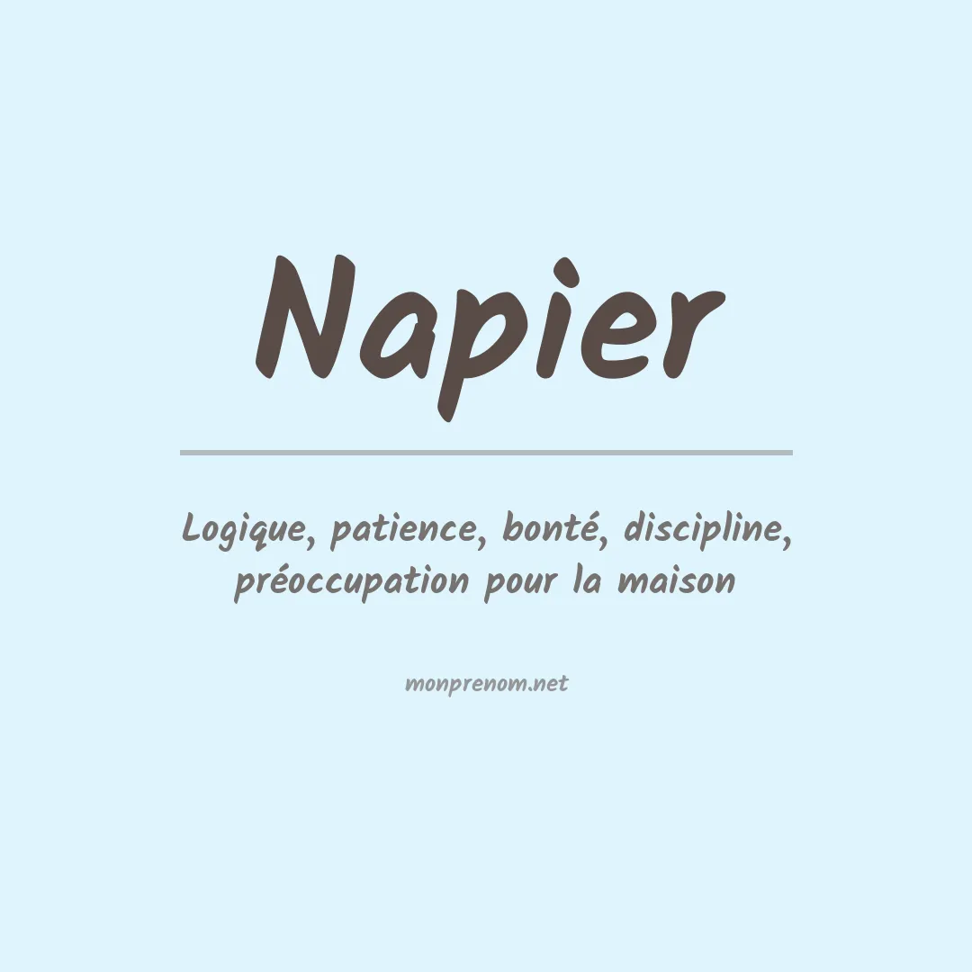 Signification du Prénom Napier