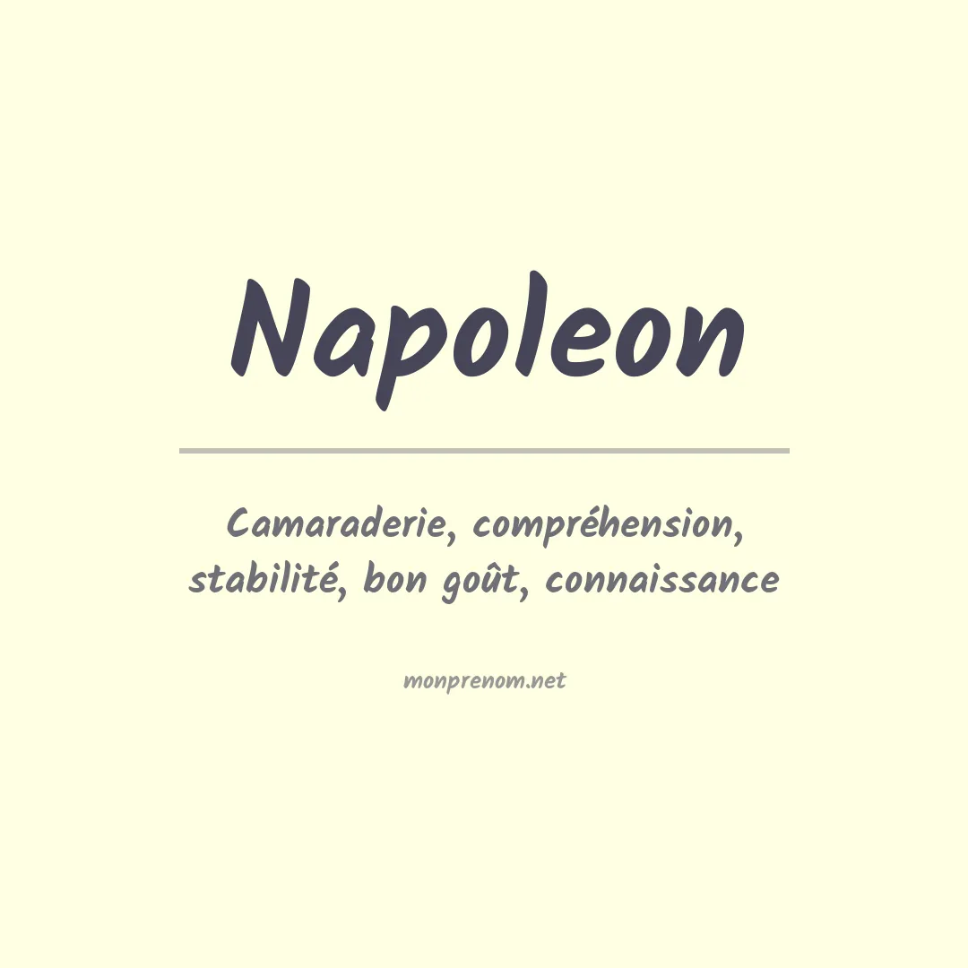 Signification du Prénom Napoleon
