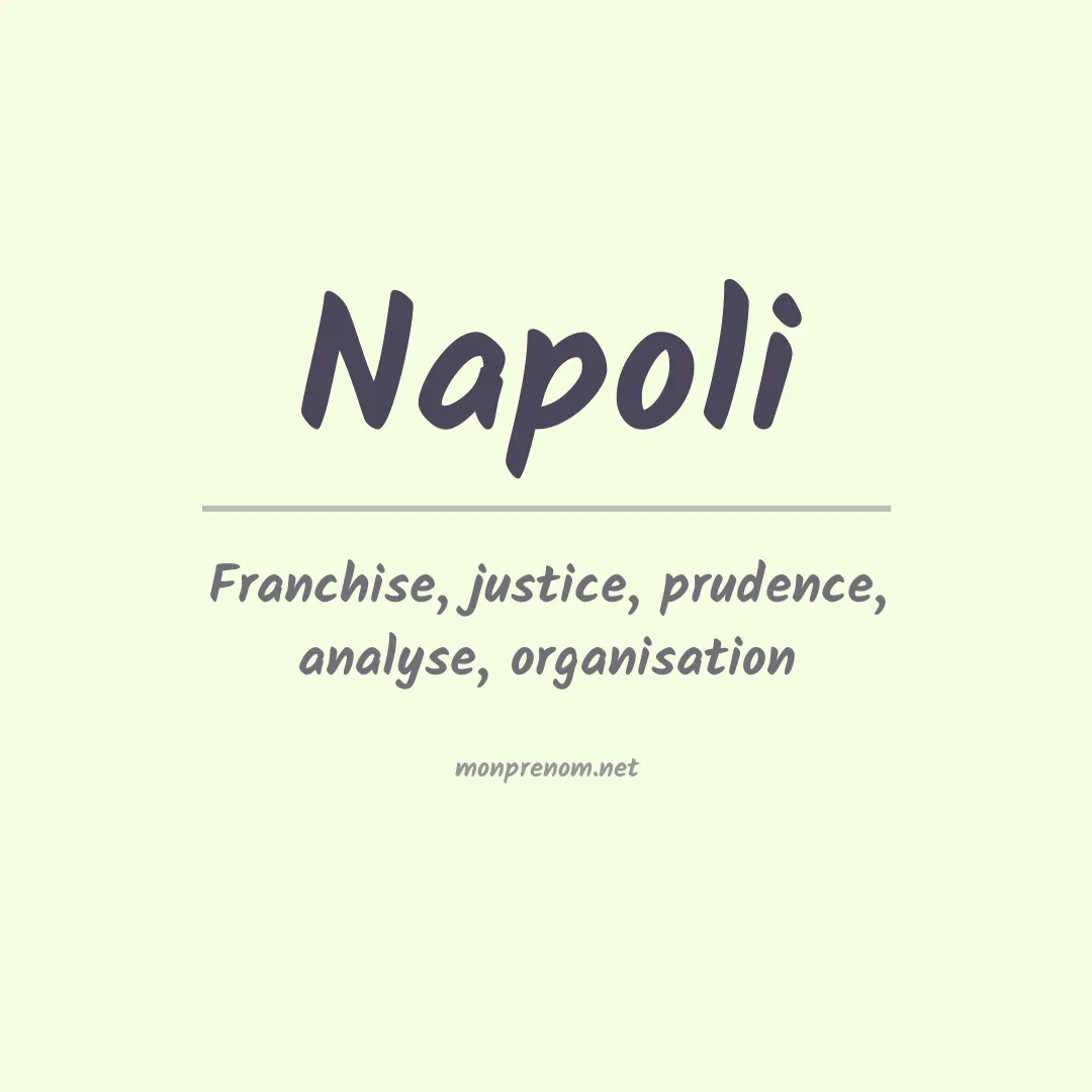 Signification du Prénom Napoli