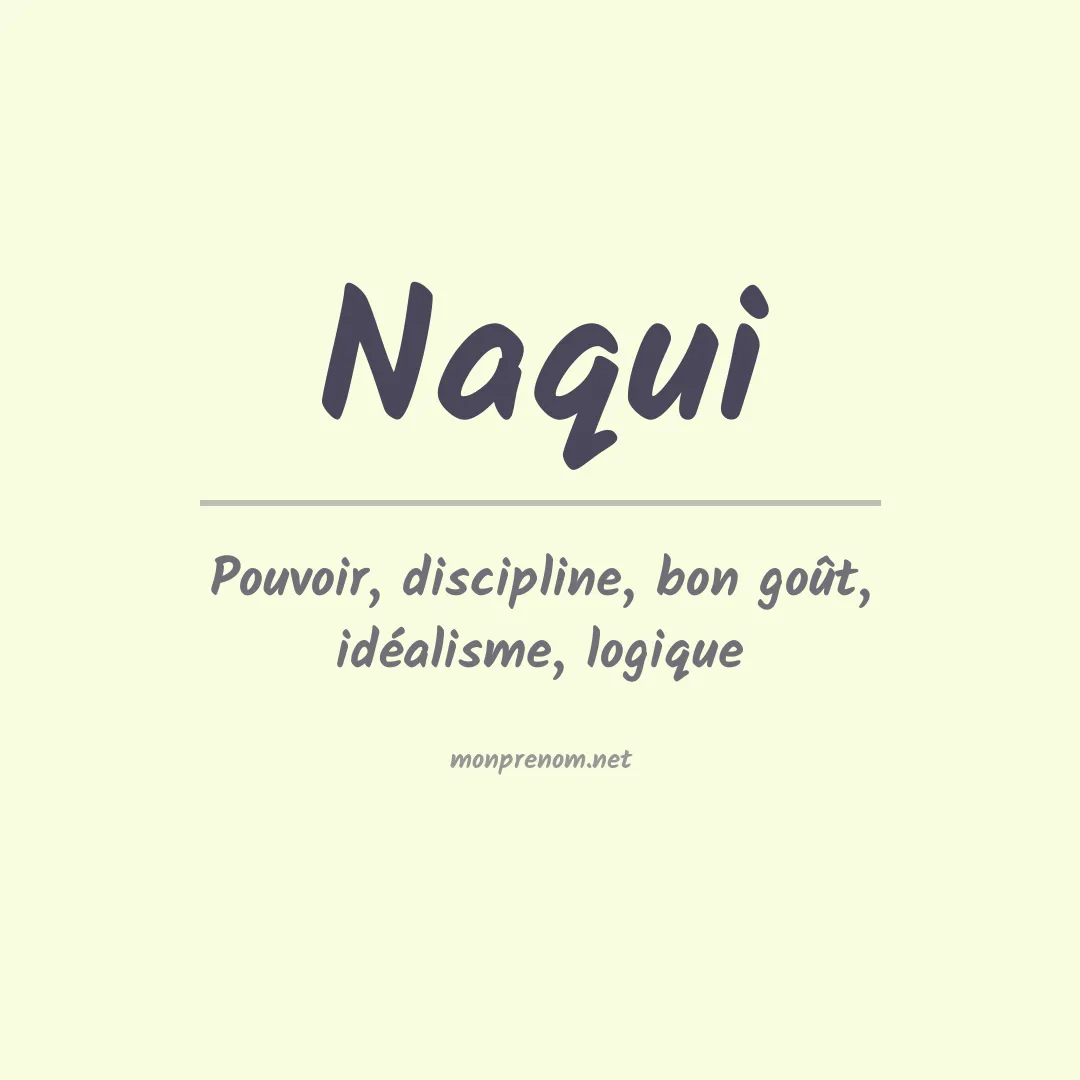 Signification du Prénom Naqui Signification du Prénom Naqui