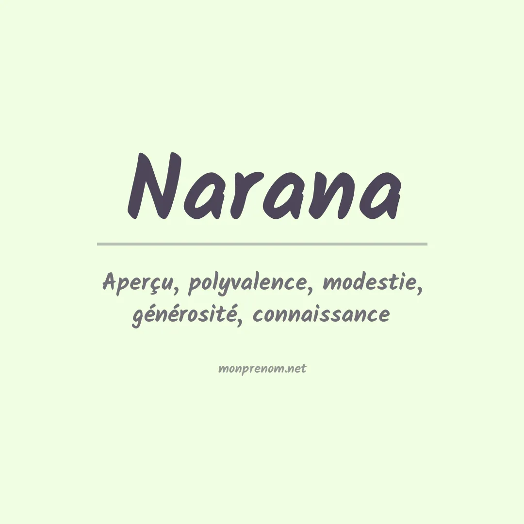 Signification du Prénom Narana Signification du Prénom Narana