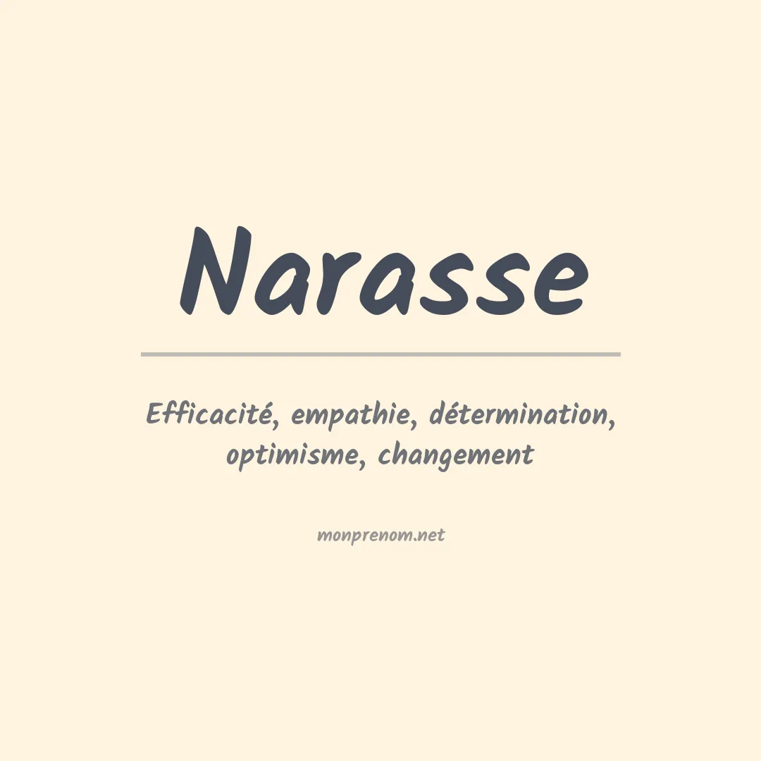 Signification du Prénom Narasse Signification du Prénom Narasse