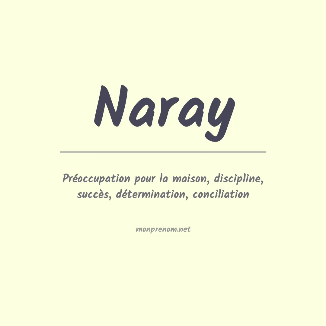 Signification du Prénom Naray